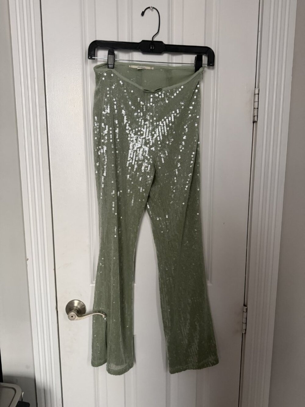 Urban Outfitters Size 2 Sequin Embellished Flare Pants